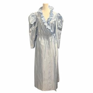 Jolie Two Juliet Puff Sleeves Wrap Around  Ruffled Collar Victorian Robe Medium